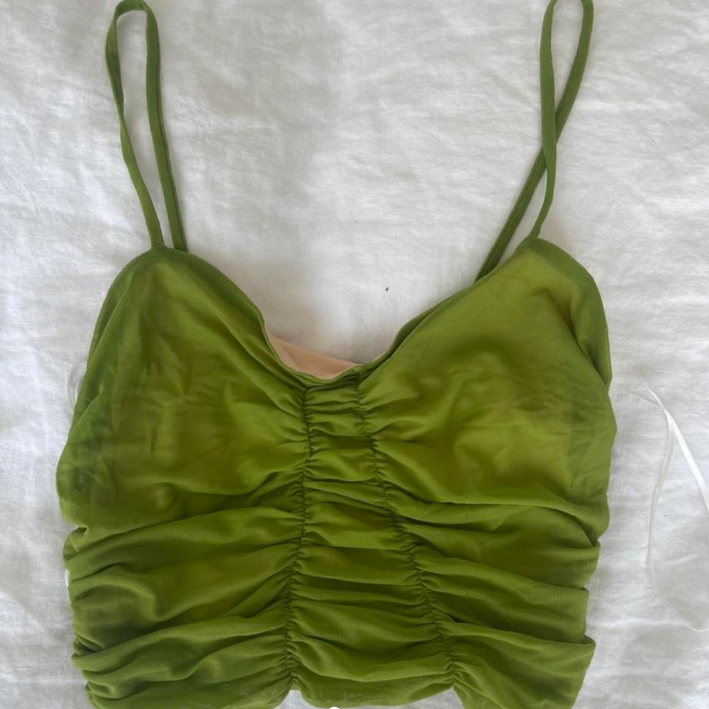 Green crop top